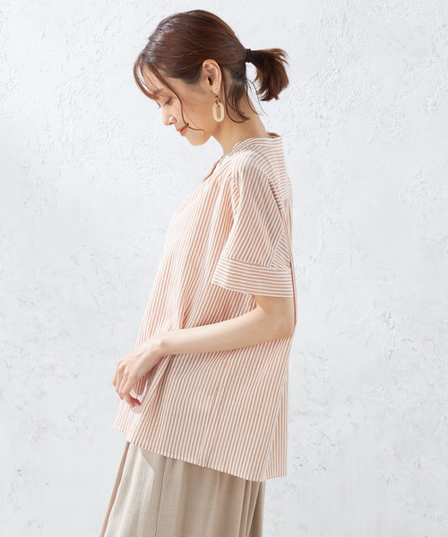 DECOY SINCE 1981（デコイシンスイチキュウハチイチ）の「オーガニックコットンブラウス（シャツ/ブラウス・レディース・ネイビー/オレンジ/ブラック/イエロー・13号/9号/11号）」の8枚目の写真