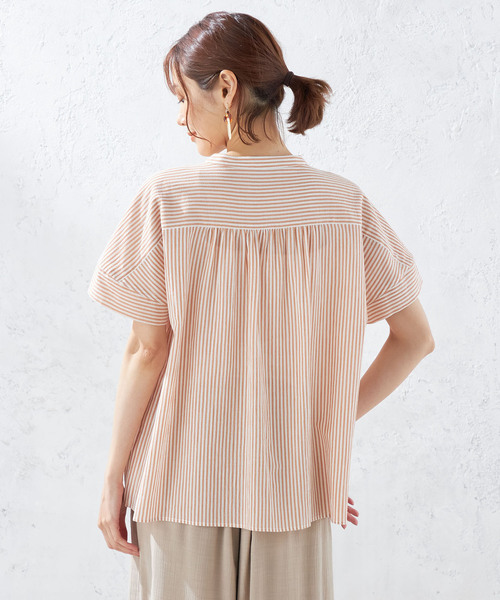 DECOY SINCE 1981（デコイシンスイチキュウハチイチ）の「オーガニックコットンブラウス（シャツ/ブラウス・レディース・ネイビー/オレンジ/ブラック/イエロー・13号/9号/11号）」の9枚目の写真