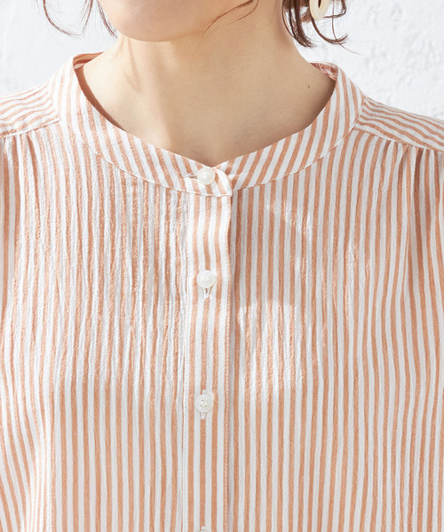 DECOY SINCE 1981（デコイシンスイチキュウハチイチ）の「オーガニックコットンブラウス（シャツ/ブラウス・レディース・ネイビー/オレンジ/ブラック/イエロー・13号/9号/11号）」の10枚目の写真