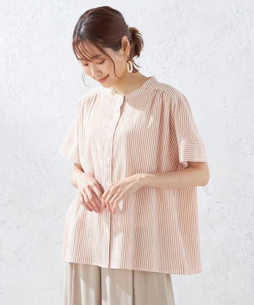 DECOY SINCE 1981（デコイシンスイチキュウハチイチ）の「オーガニックコットンブラウス（シャツ/ブラウス・レディース・ネイビー/オレンジ/ブラック/イエロー・13号/9号/11号）」の4枚目の写真