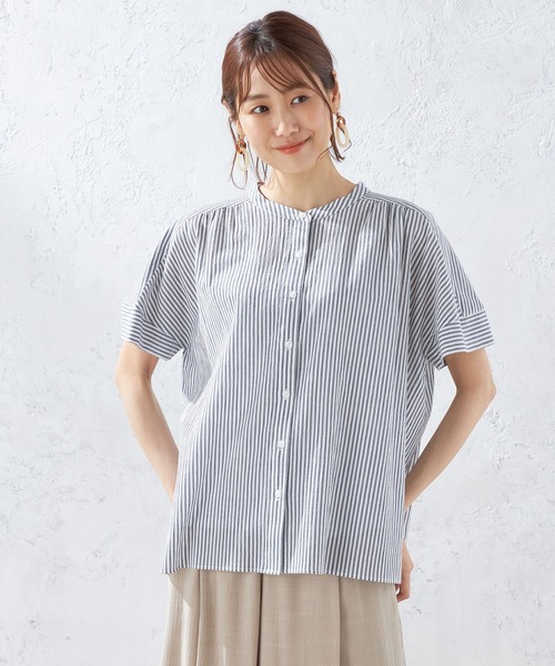 DECOY SINCE 1981（デコイシンスイチキュウハチイチ）の「オーガニックコットンブラウス（シャツ/ブラウス・レディース・ネイビー/オレンジ/ブラック/イエロー・13号/9号/11号）」の20枚目の写真