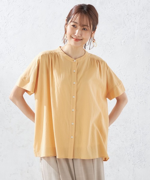 DECOY SINCE 1981（デコイシンスイチキュウハチイチ）の「オーガニックコットンブラウス（シャツ/ブラウス・レディース・ネイビー/オレンジ/ブラック/イエロー・13号/9号/11号）」の21枚目の写真