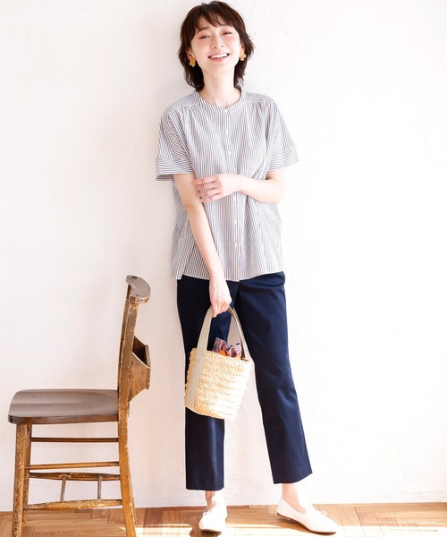 DECOY SINCE 1981（デコイシンスイチキュウハチイチ）の「オーガニックコットンブラウス（シャツ/ブラウス・レディース・ネイビー/オレンジ/ブラック/イエロー・13号/9号/11号）」の15枚目の写真