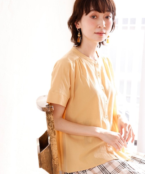 DECOY SINCE 1981（デコイシンスイチキュウハチイチ）の「オーガニックコットンブラウス（シャツ/ブラウス・レディース・ネイビー/オレンジ/ブラック/イエロー・13号/9号/11号）」の16枚目の写真