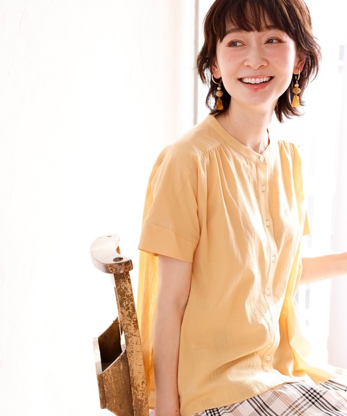 DECOY SINCE 1981（デコイシンスイチキュウハチイチ）の「オーガニックコットンブラウス（シャツ/ブラウス・レディース・ネイビー/オレンジ/ブラック/イエロー・13号/9号/11号）」の17枚目の写真