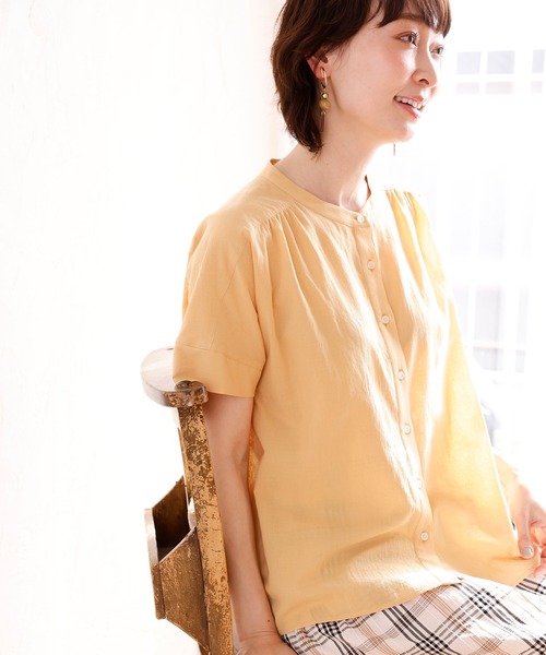 DECOY SINCE 1981（デコイシンスイチキュウハチイチ）の「オーガニックコットンブラウス（シャツ/ブラウス・レディース・ネイビー/オレンジ/ブラック/イエロー・13号/9号/11号）」の18枚目の写真