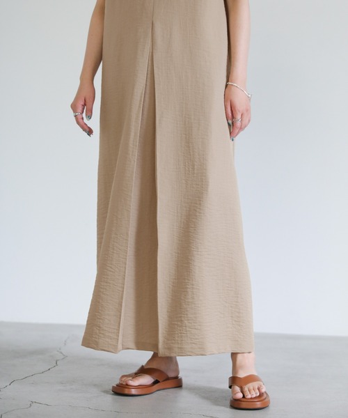 select MOCA（セレクトモカ）の「2022 SS フロントタックマキシワンピース（ワンピース・レディース・ブラック/オレンジ/ライトベージュ・FREE）」の19枚目の写真