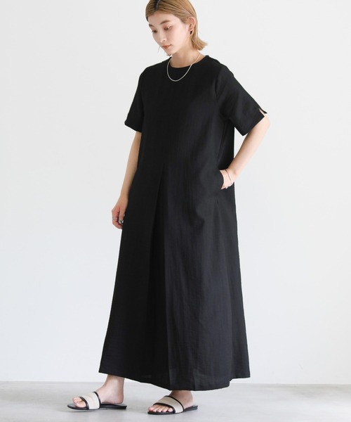 select MOCA（セレクトモカ）の「2022 SS フロントタックマキシワンピース（ワンピース・レディース・ブラック/オレンジ/ライトベージュ・FREE）」の11枚目の写真