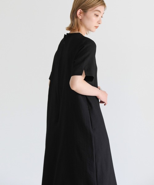 select MOCA（セレクトモカ）の「2022 SS フロントタックマキシワンピース（ワンピース・レディース・ブラック/オレンジ/ライトベージュ・FREE）」の5枚目の写真