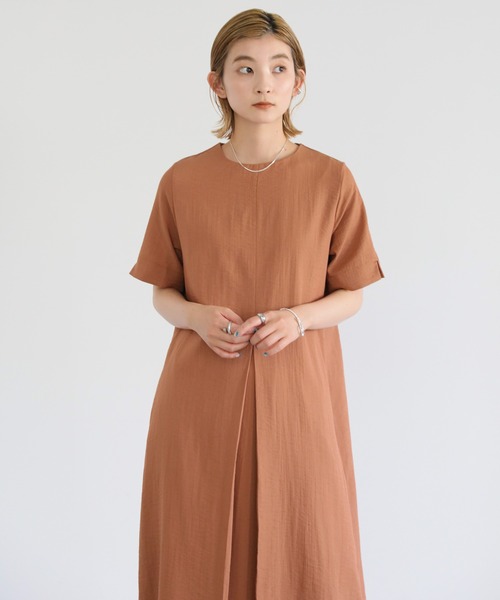 select MOCA（セレクトモカ）の「2022 SS フロントタックマキシワンピース（ワンピース・レディース・ブラック/オレンジ/ライトベージュ・FREE）」の10枚目の写真