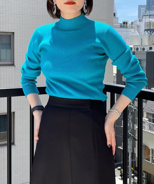 PAGEBOY（ページボーイ）の「ハイネックリブニット（ニット/セーター・レディース・ブラック/オフホワイト/ターコイズブルー/オレンジ/ブルー系その他/グリーン系その他3・FREE）」の21枚目の写真