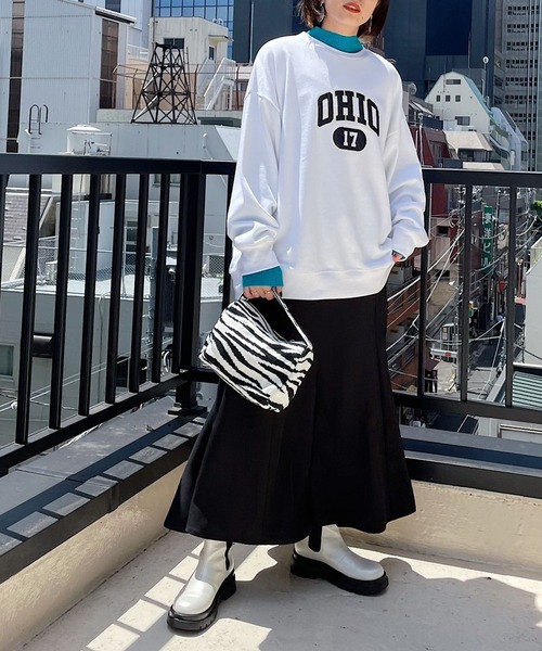 PAGEBOY（ページボーイ）の「ハイネックリブニット（ニット/セーター・レディース・ブラック/オフホワイト/ターコイズブルー/オレンジ/ブルー系その他/グリーン系その他3・FREE）」の8枚目の写真