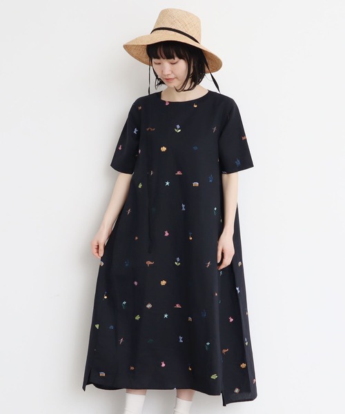 アトリエ ドゥ サボン 手刺繍 ワンピース アトリエドゥサボン l'atelier du savon ワンピース ロング 刺繍