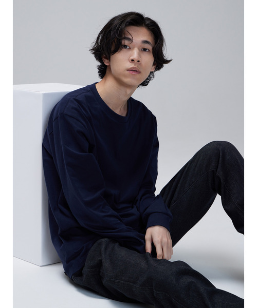 GAP(ギャップ)の「オーガニックコットン100% オーバーサイズTシャツ(Tシャツ/カットソー・メンズ・ホワイト/ブラック/ベージュ/パープル/ネイビー/ブラウン/グレー/カーキ/イエロー/グリーン/その他/ブルー系その他/ピンク系その他・S/M/L/XL/XS)」の20枚目の写真