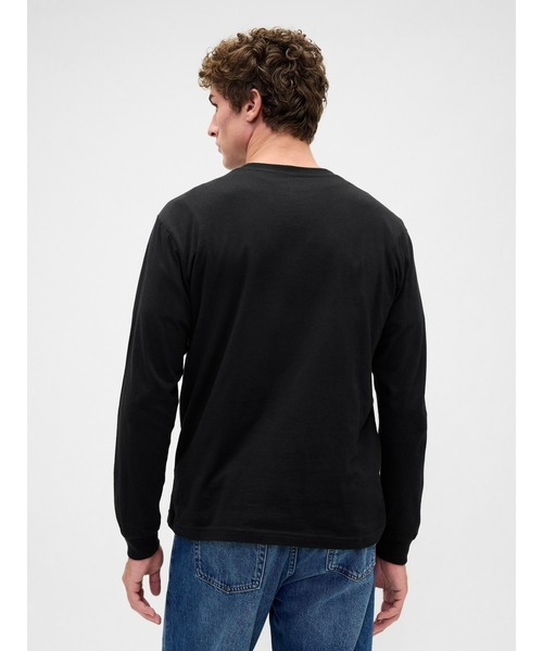 GAP(ギャップ)の「オーガニックコットン100% オーバーサイズTシャツ(Tシャツ/カットソー・メンズ・ホワイト/ブラック/ベージュ/パープル/ネイビー/ブラウン/グレー/カーキ/イエロー/グリーン/その他/ブルー系その他/ピンク系その他・S/M/L/XL/XS)」の19枚目の写真