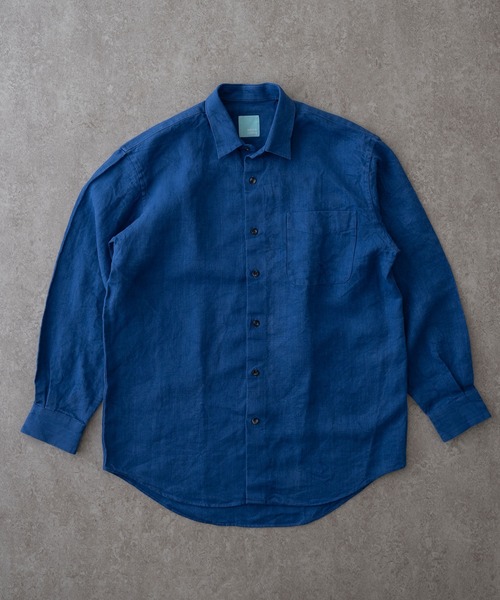 【セール】リラックスレギュラーカラーシャツ＜ブルー＞（シャツ/ブラウス）｜BRICK & SONS（ブリックアンドサンズ）
