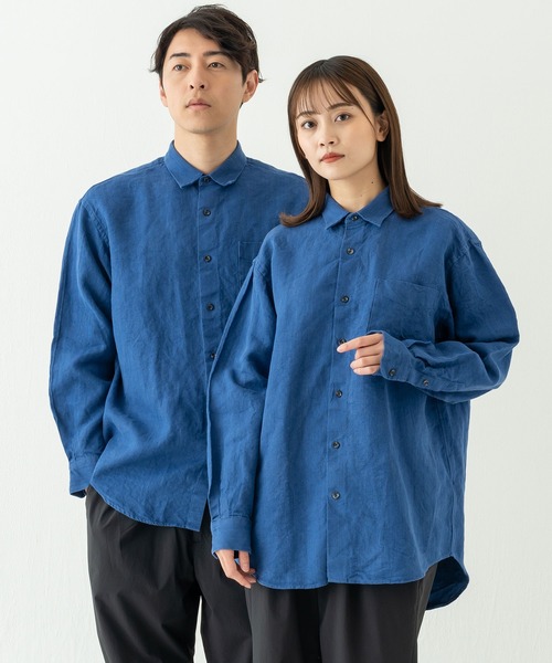 【セール】リラックスレギュラーカラーシャツ＜ブルー＞（シャツ/ブラウス）｜BRICK & SONS（ブリックアンドサンズ） wif.tv