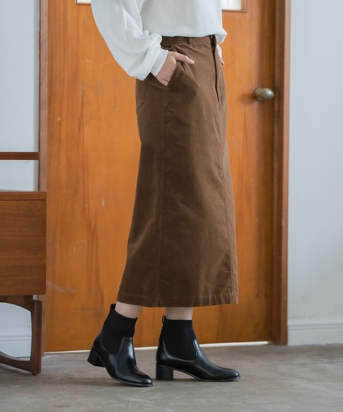 LEPSIM(レプシィム)の「ストレッチコーデュロイナロースカート 281817(スカート・レディース・チャコールグレー/ブラウン/ピンク/グレイッシュベージュ・SMALL/MEDIUM/LARGE)」の9枚目の写真