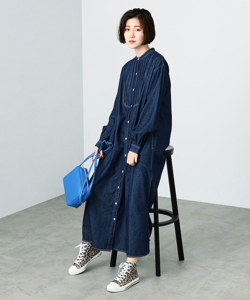 SOMETHING（サムシング）の「SOMETHING バンドカラーデニムシャツ