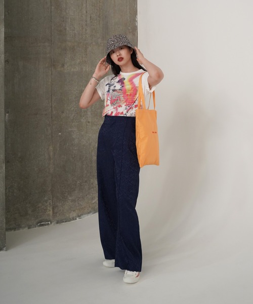 TINA：JOJUN（ティーナジョジュン）の「ダマスク柄 ワイドパンツ TINA：JOJUN（その他パンツ・レディース・ベージュ/ネイビー・S/M）」の11枚目の写真