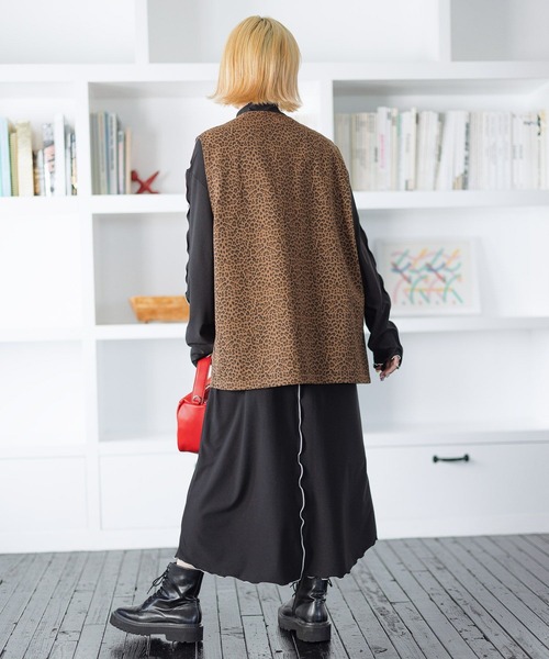 PBLIM(ページボーイリム)の「PAGEBOYLIM/レイヤードワンピース2(ワンピース・レディース・ブラック/レオパード・FREE)」の5枚目の写真