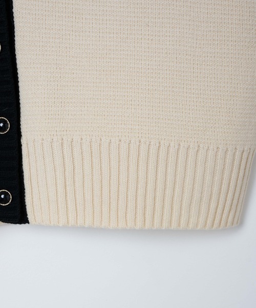 WEGO（ウィゴー）の「WEGO/フロントボタンニットベスト（ベスト・レディース・アイボリー/ブラック・FREE）」の11枚目の写真