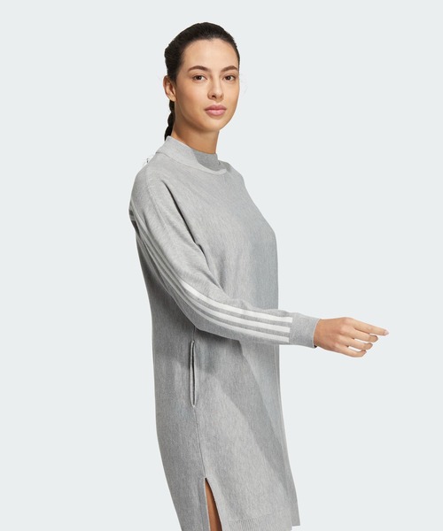 セール】スリーストライプス 長袖セーターワンピース【adidas