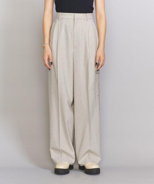 BEAUTY&YOUTH UNITED ARROWS（ビューティーアンドユースユナイテッドアローズ）の「ポリエステルブレンド タック カーゴパンツ -ウォッシャブル-（その他パンツ・レディース・モカ/その他1/ナチュラル・S/M）」の6枚目の写真