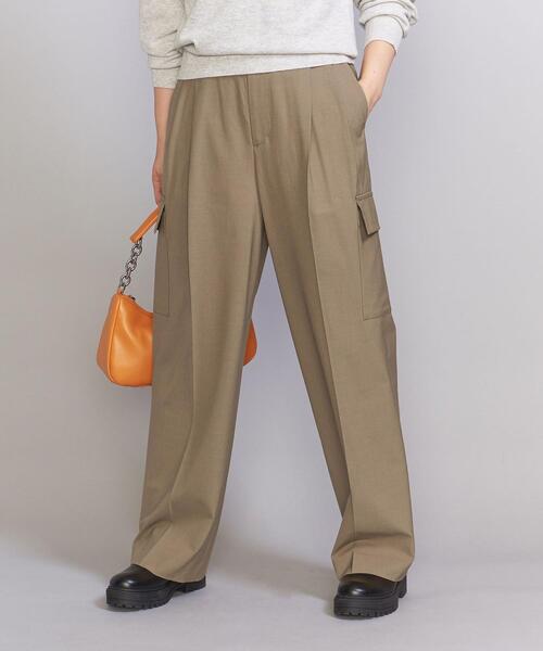 BEAUTY&YOUTH UNITED ARROWS（ビューティーアンドユースユナイテッドアローズ）の「ポリエステルブレンド タック カーゴパンツ -ウォッシャブル-（その他パンツ・レディース・モカ/その他1/ナチュラル・S/M）」の16枚目の写真
