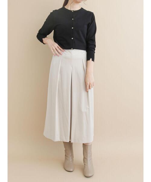 Te chichi(テチチ)の「袖口スリットクルーネックカーディガン(カーディガン/ボレロ・レディース・グリーン/ブラック/ベージュ/パープル/ブラウン・フリ-)」の17枚目の写真