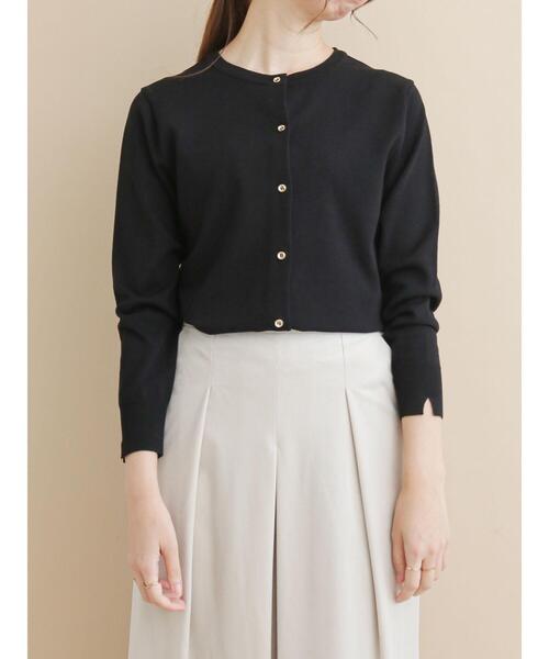 Te chichi(テチチ)の「袖口スリットクルーネックカーディガン(カーディガン/ボレロ・レディース・グリーン/ブラック/ベージュ/パープル/ブラウン・フリ-)」の22枚目の写真