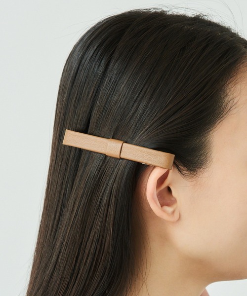 IRIS47（イリスフォーセブン）の「【IRIS 47】note barrette HB12（バレッタ/ヘアクリップ・レディース・キャメル/ブラック・FREE）」の5枚目の写真