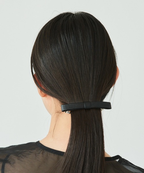 IRIS47（イリスフォーセブン）の「【IRIS 47】note barrette HB12（バレッタ/ヘアクリップ・レディース・キャメル/ブラック・FREE）」の6枚目の写真