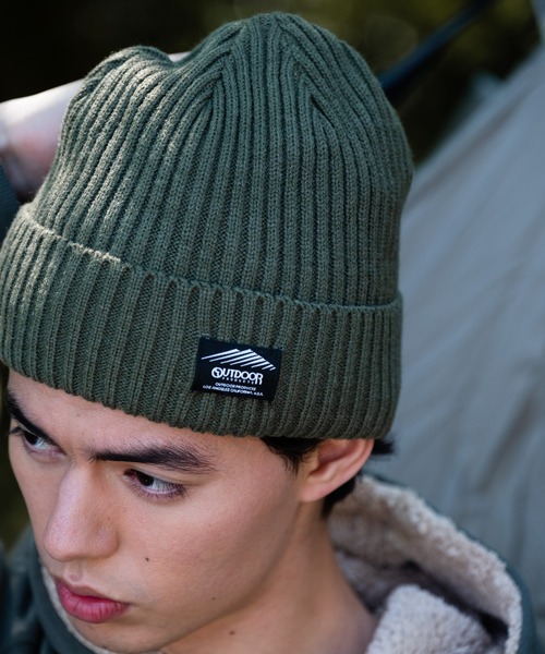 OUTDOOR PRODUCTS(アウトドアプロダクツ)の「【OUTDOOR PRODUCTS/アウトドアプロダクツ】裏フリース ニットキャップ ビーニー(ニットキャップ/ビーニー・メンズ・ホワイト/ライトグレー/チャコールグレー/ブラック/ワイン/オリーブ/ネイビー/ベージュ・FREE)」の6枚目の写真