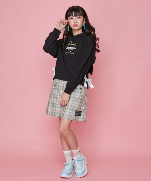 JENNI love（ジェニィラブ）の「フロント釦台形スカート（スカート・キッズ・ネイビー/サックスブルー/グリーン・130cm/140cm/150cm/160cm）」の5枚目の写真