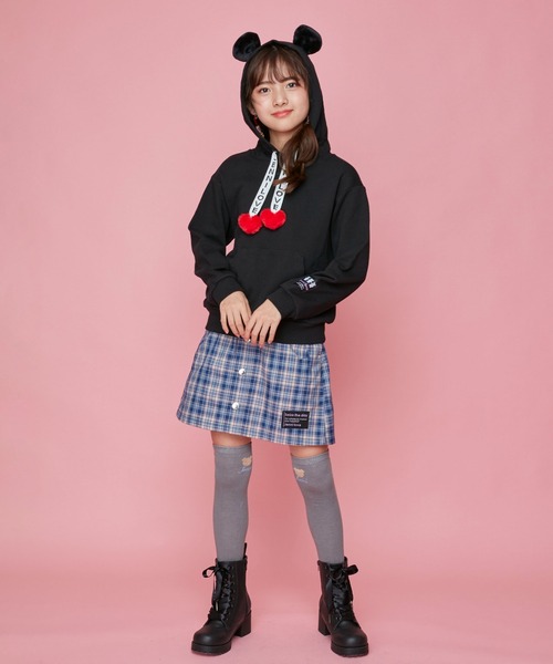 JENNI love（ジェニィラブ）の「フロント釦台形スカート（スカート・キッズ・ネイビー/サックスブルー/グリーン・130cm/140cm/150cm/160cm）」の9枚目の写真