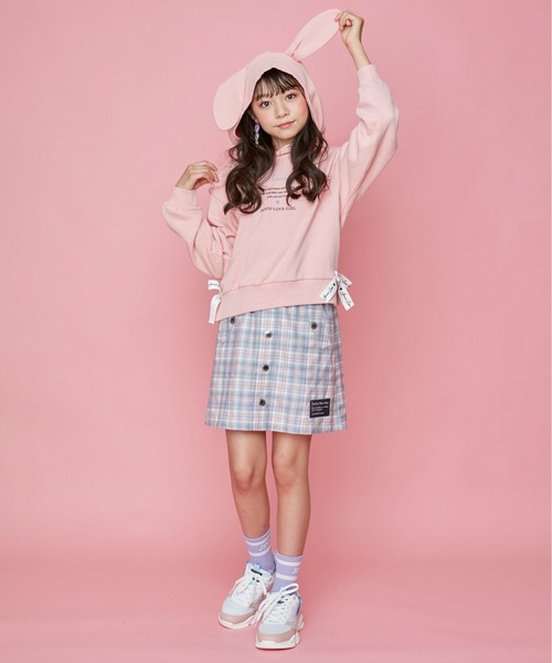 JENNI love（ジェニィラブ）の「フロント釦台形スカート（スカート・キッズ・ネイビー/サックスブルー/グリーン・130cm/140cm/150cm/160cm）」の12枚目の写真