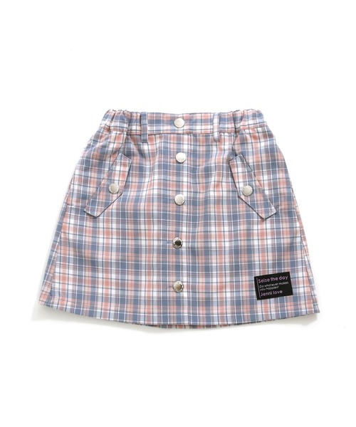 JENNI love（ジェニィラブ）の「フロント釦台形スカート（スカート・キッズ・ネイビー/サックスブルー/グリーン・130cm/140cm/150cm/160cm）」の19枚目の写真