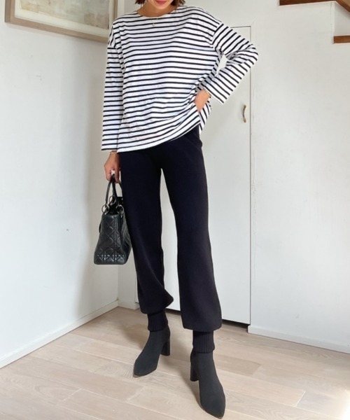 Vicente(ヴィセンテ)の「Jogger knit pants(その他パンツ・レディース・ブラック/ベージュ・FREE)」の17枚目の写真