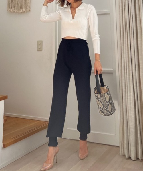 Vicente(ヴィセンテ)の「Jogger knit pants(その他パンツ・レディース・ブラック/ベージュ・FREE)」の18枚目の写真