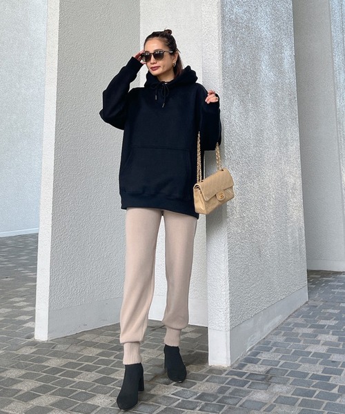 Vicente(ヴィセンテ)の「Jogger knit pants(その他パンツ・レディース・ブラック/ベージュ・FREE)」の12枚目の写真