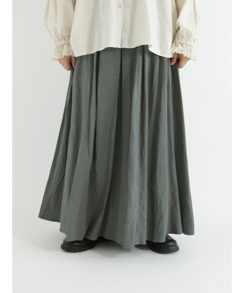 Samansa Mos2(サマンサ モスモス)の「綿レーヨンタックスカート(スカート・レディース・ブラック/ベージュ/グリーン・フリ-)」の1枚目の写真