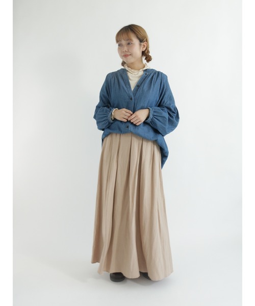 Samansa Mos2(サマンサ モスモス)の「綿レーヨンタックスカート(スカート・レディース・ブラック/ベージュ/グリーン・フリ-)」の11枚目の写真