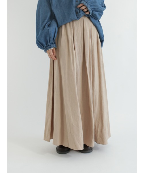 Samansa Mos2(サマンサ モスモス)の「綿レーヨンタックスカート(スカート・レディース・ブラック/ベージュ/グリーン・フリ-)」の15枚目の写真