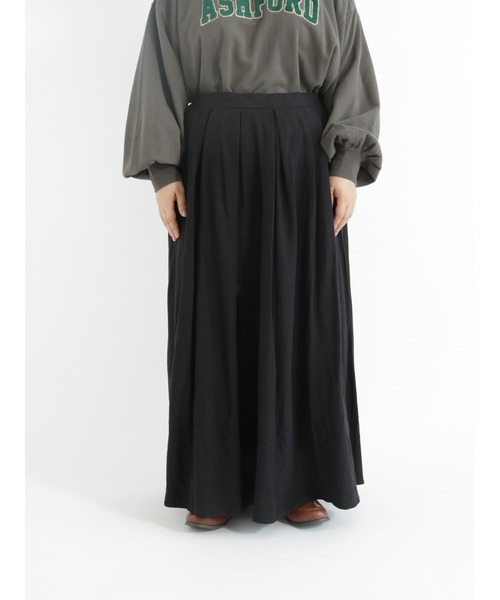 Samansa Mos2(サマンサ モスモス)の「綿レーヨンタックスカート(スカート・レディース・ブラック/ベージュ/グリーン・フリ-)」の13枚目の写真
