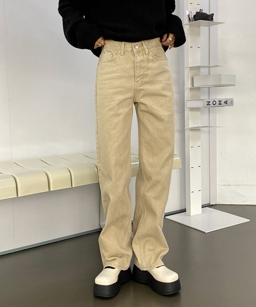 by muni:r（バイ ムニール）の「5COLOR ウォッシングコットンパンツ（その他パンツ・レディース・ベージュ/ネイビー/カーキ/ピンク/レッド系その他・SMALL/MEDIUM）」の2枚目の写真