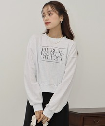 BLUEEAST | ロゴ刺繍＆プリント ショート丈スウェット(スウェット)