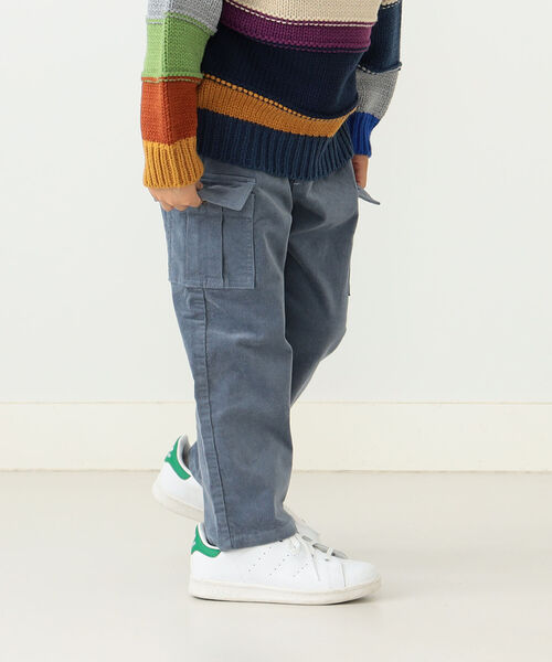 BEAMS mini（ビームスミニ）の「BEAMS mini / コーデュロイ カーゴパンツ (90～150㎝)（カーゴパンツ・キッズ・ブラウン系その他4/ブルー系その他2・90/100/110/120/130/140/150）」の2枚目の写真