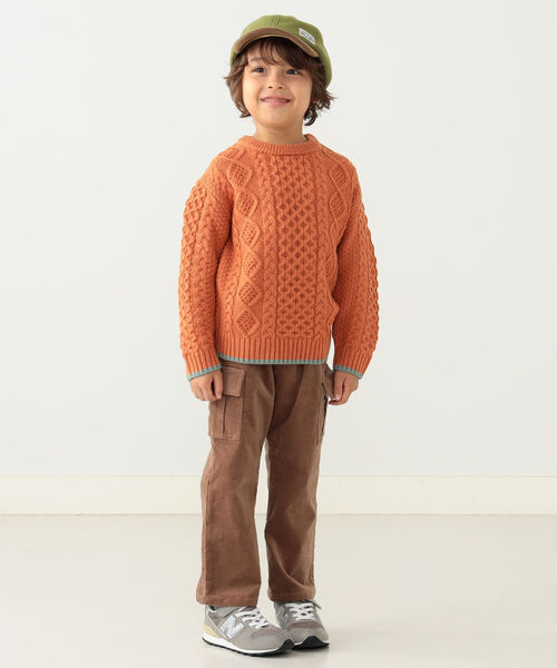 BEAMS mini（ビームスミニ）の「BEAMS mini / コーデュロイ カーゴパンツ (90～150㎝)（カーゴパンツ・キッズ・ブラウン系その他4/ブルー系その他2・90/100/110/120/130/140/150）」の13枚目の写真