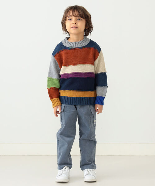 BEAMS mini（ビームスミニ）の「BEAMS mini / コーデュロイ カーゴパンツ (90～150㎝)（カーゴパンツ・キッズ・ブラウン系その他4/ブルー系その他2・90/100/110/120/130/140/150）」の3枚目の写真